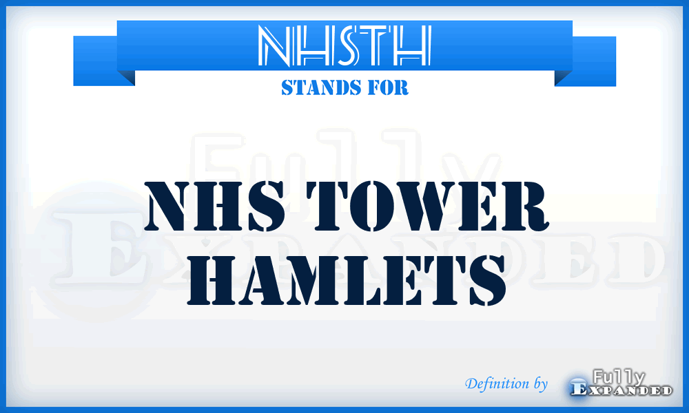 NHSTH - NHS Tower Hamlets