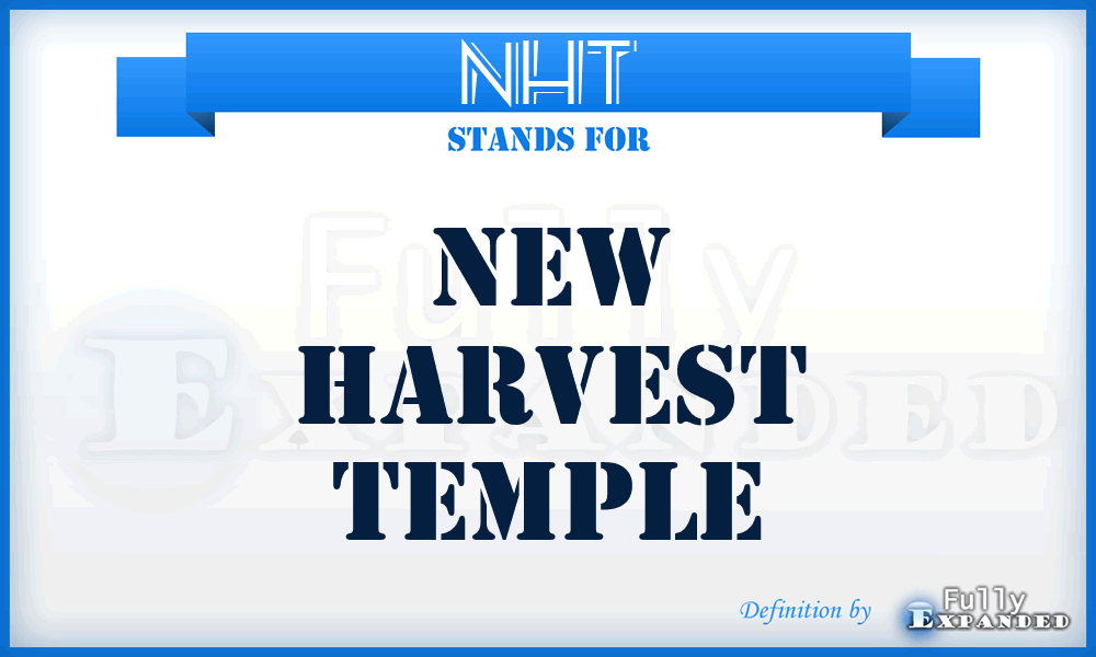 NHT - New Harvest Temple