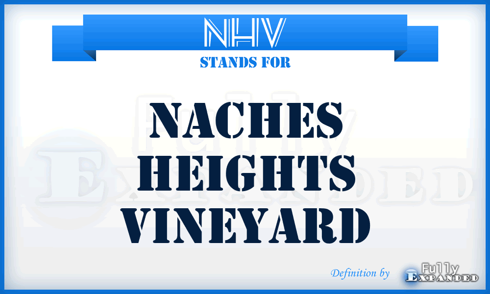 NHV - Naches Heights Vineyard
