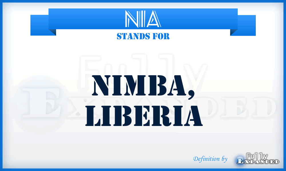 NIA - Nimba, Liberia