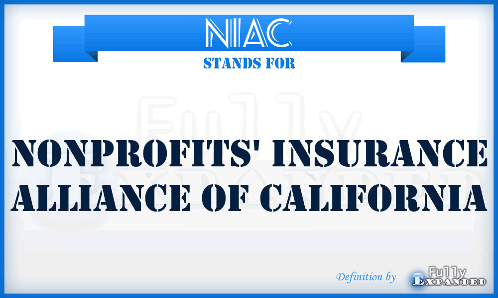 NIAC - Nonprofits' Insurance Alliance of California