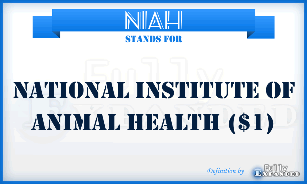 NIAH - National Institute of Animal Health ($1)