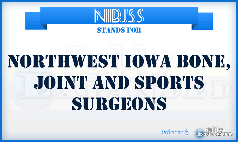 NIBJSS - Northwest Iowa Bone, Joint and Sports Surgeons