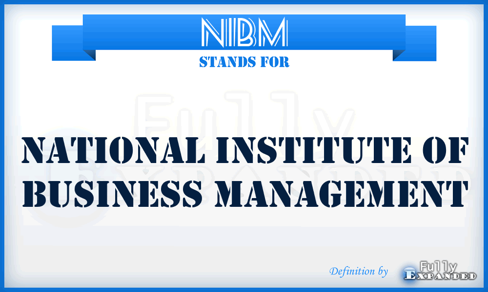 NIBM - National Institute of Business Management