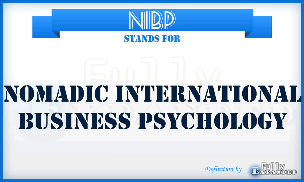 NIBP - Nomadic International Business Psychology