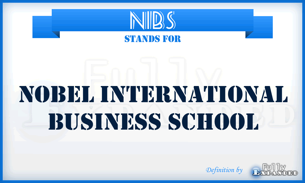 NIBS - Nobel International Business School