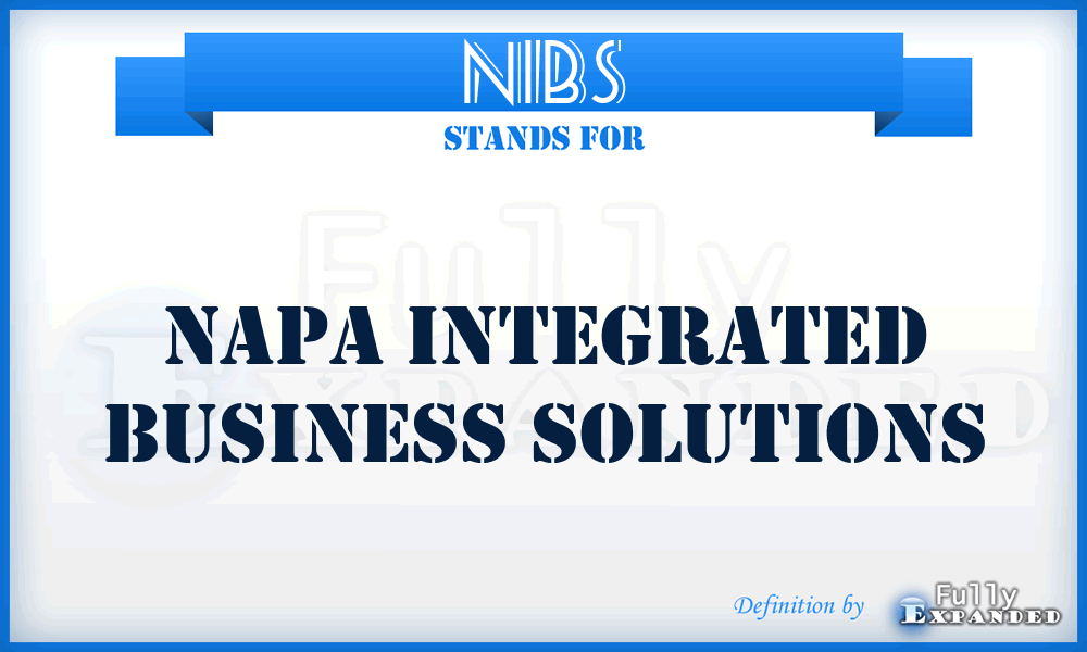 NIBS - Napa Integrated Business Solutions