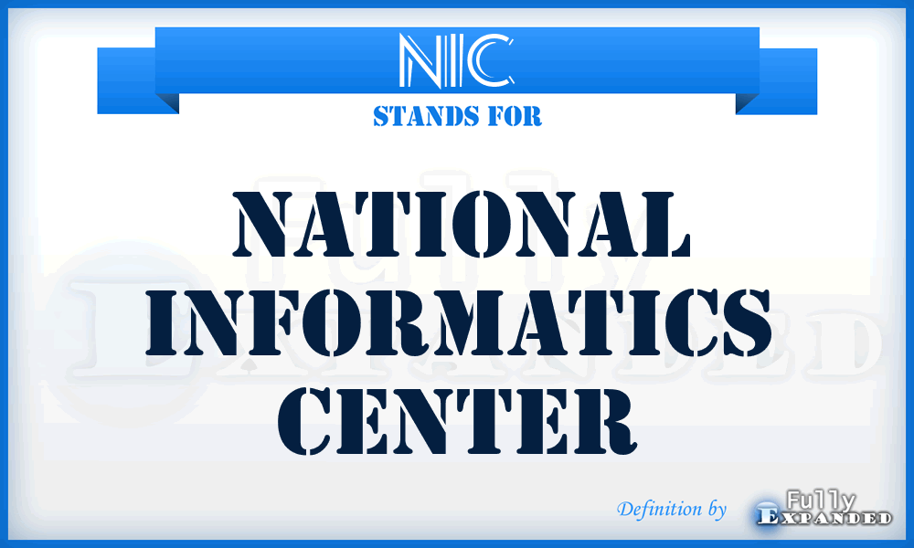 NIC - National Informatics Center