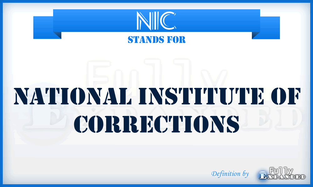 NIC - National Institute of Corrections