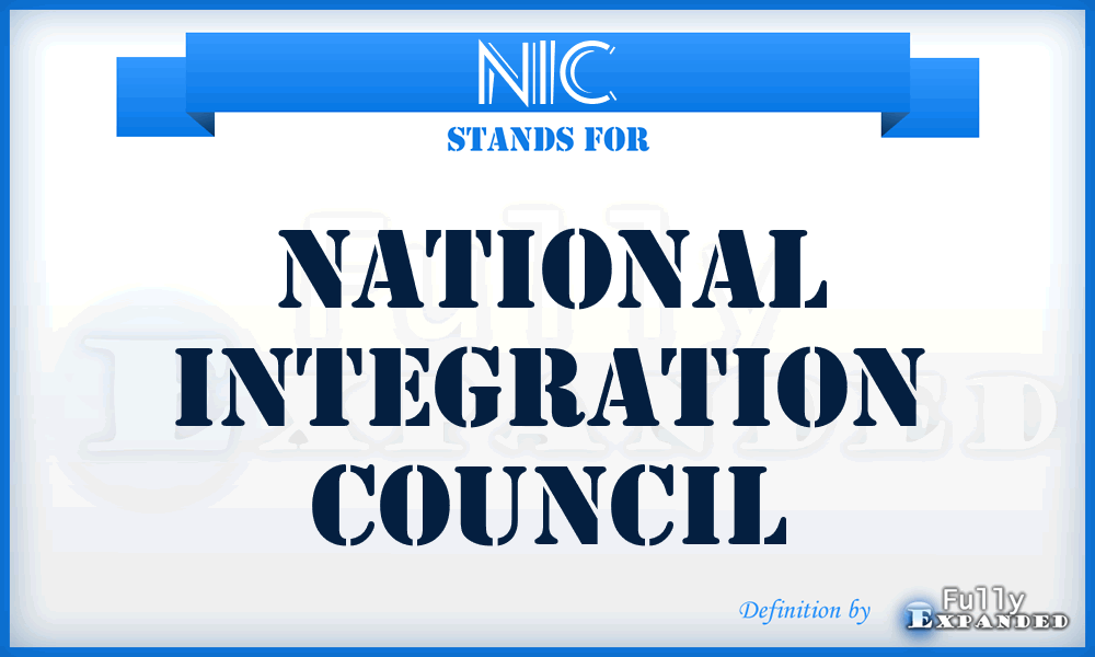 NIC - National Integration Council