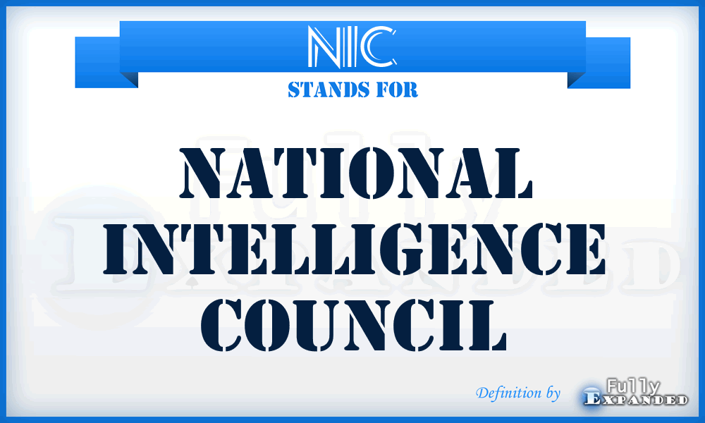 NIC - National Intelligence Council