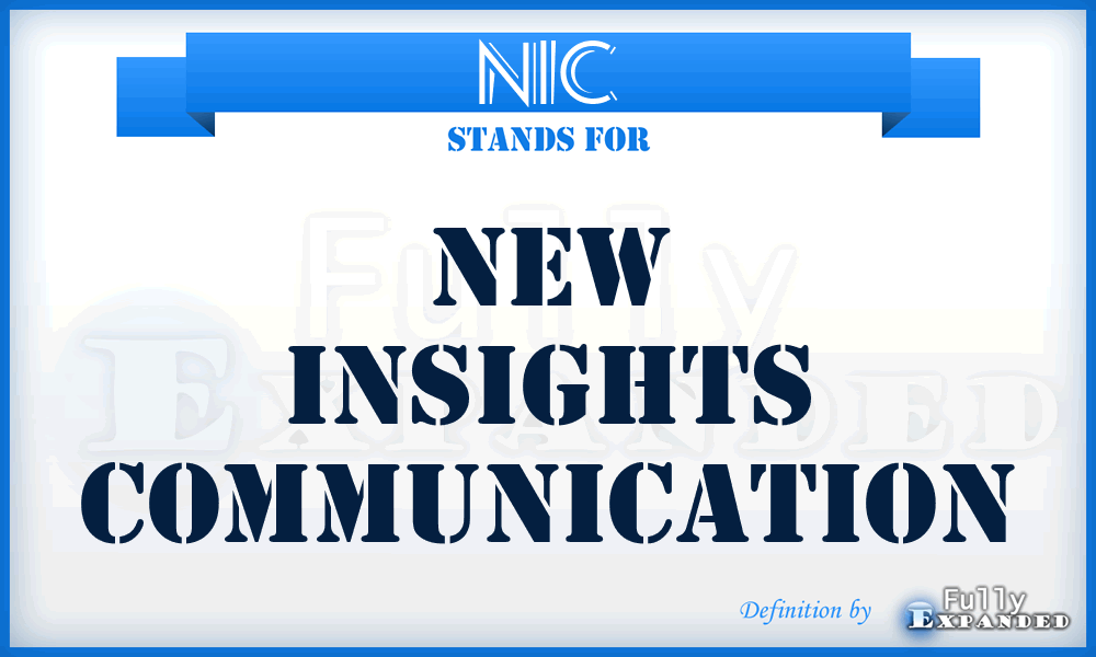 NIC - New Insights Communication