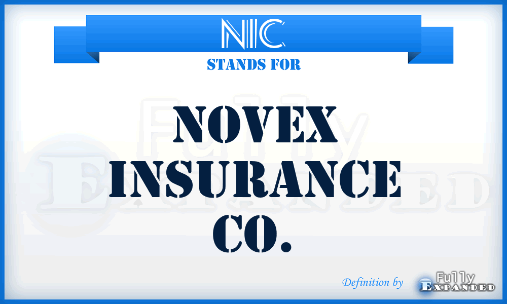 NIC - Novex Insurance Co.