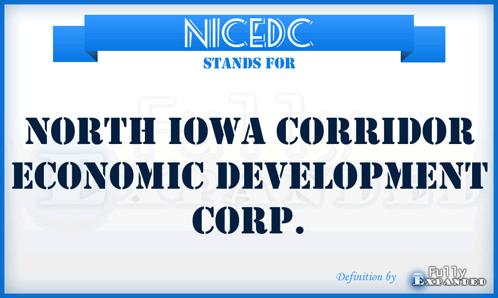 NICEDC - North Iowa Corridor Economic Development Corp.