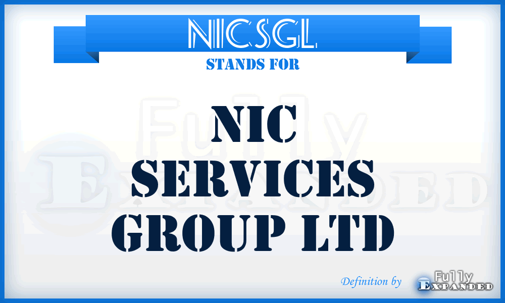 NICSGL - NIC Services Group Ltd