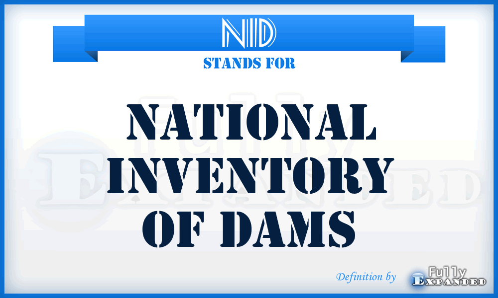 NID - National Inventory of Dams