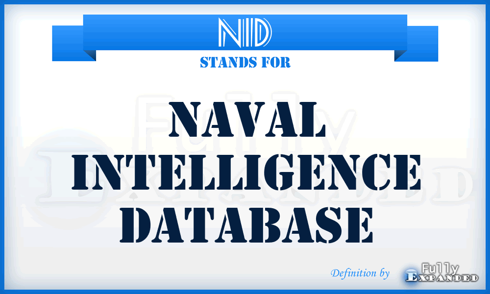 NID - naval intelligence database
