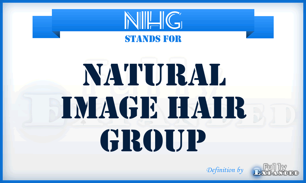 NIHG - Natural Image Hair Group