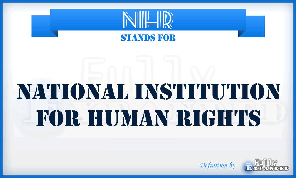 NIHR - National Institution for Human Rights