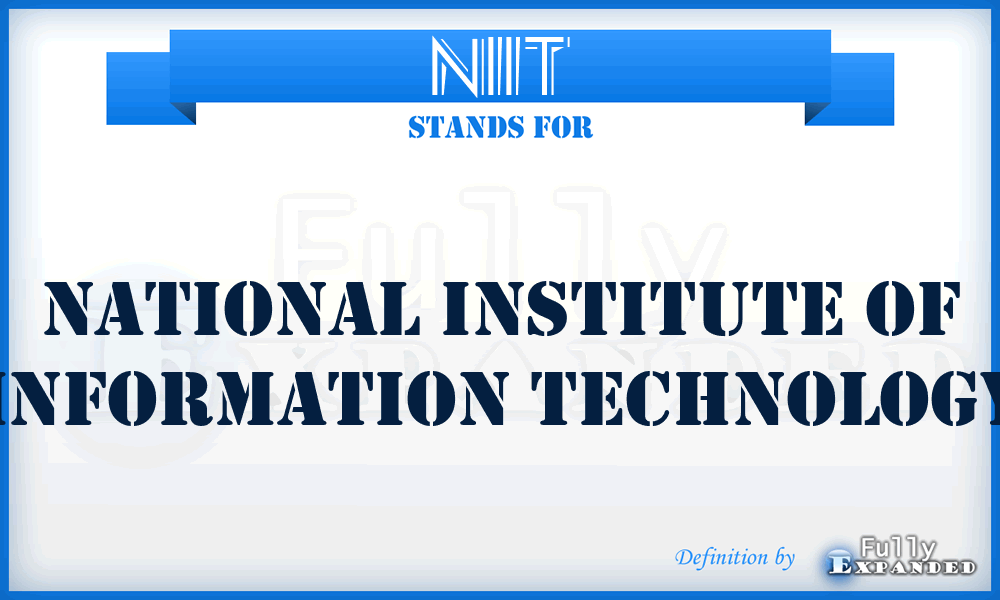 NIIT - National Institute of Information Technology