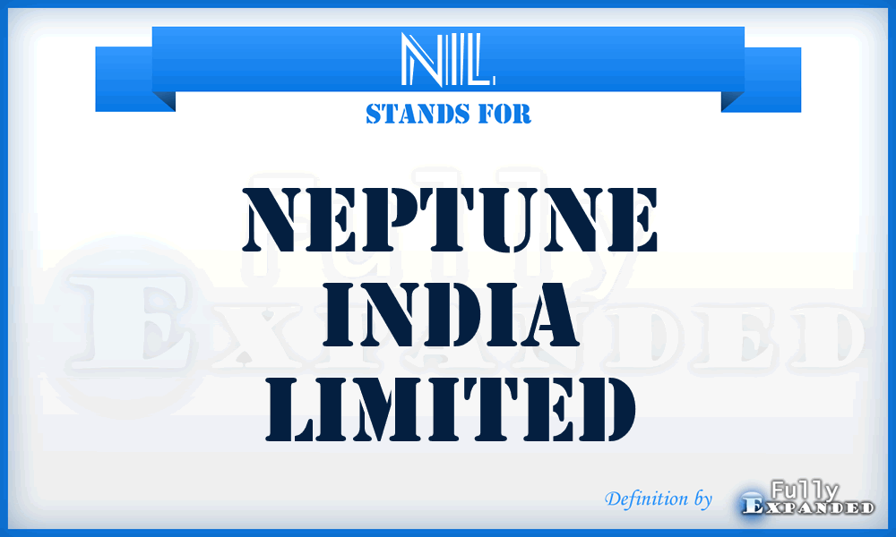 NIL - Neptune India Limited