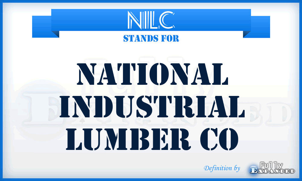 NILC - National Industrial Lumber Co