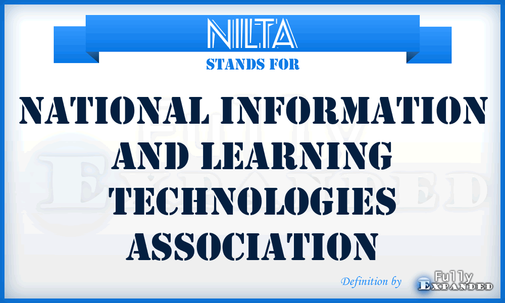NILTA - National Information and Learning Technologies Association