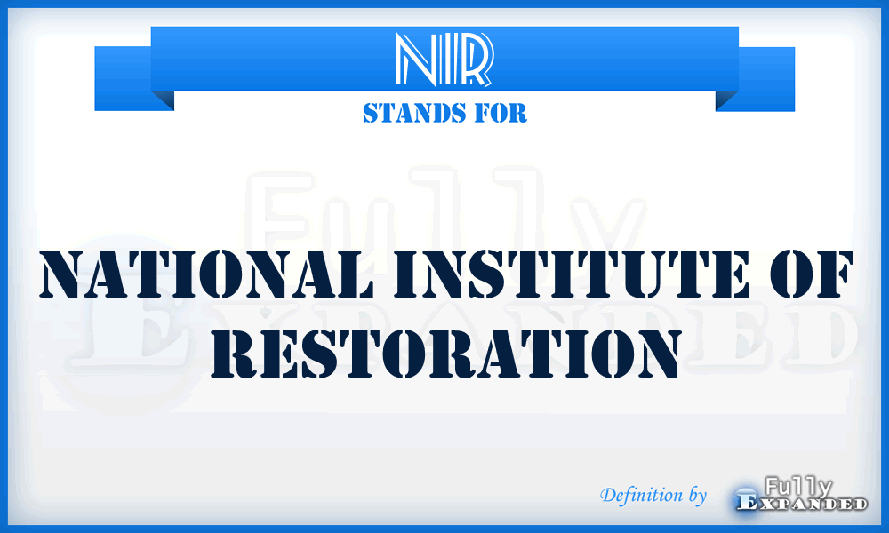 NIR - National Institute of Restoration