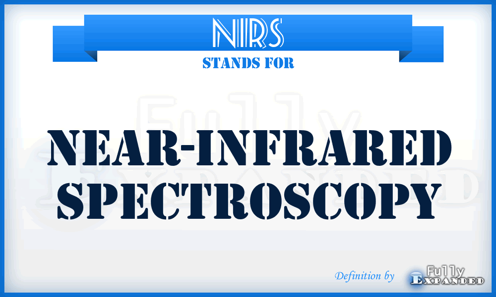 NIRS - near-infrared spectroscopy