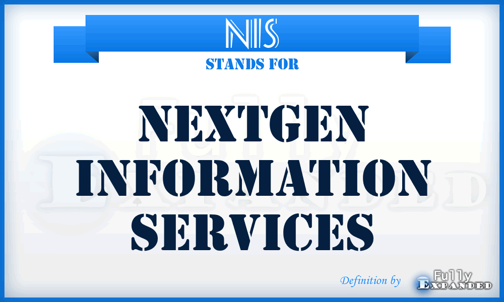 NIS - Nextgen Information Services