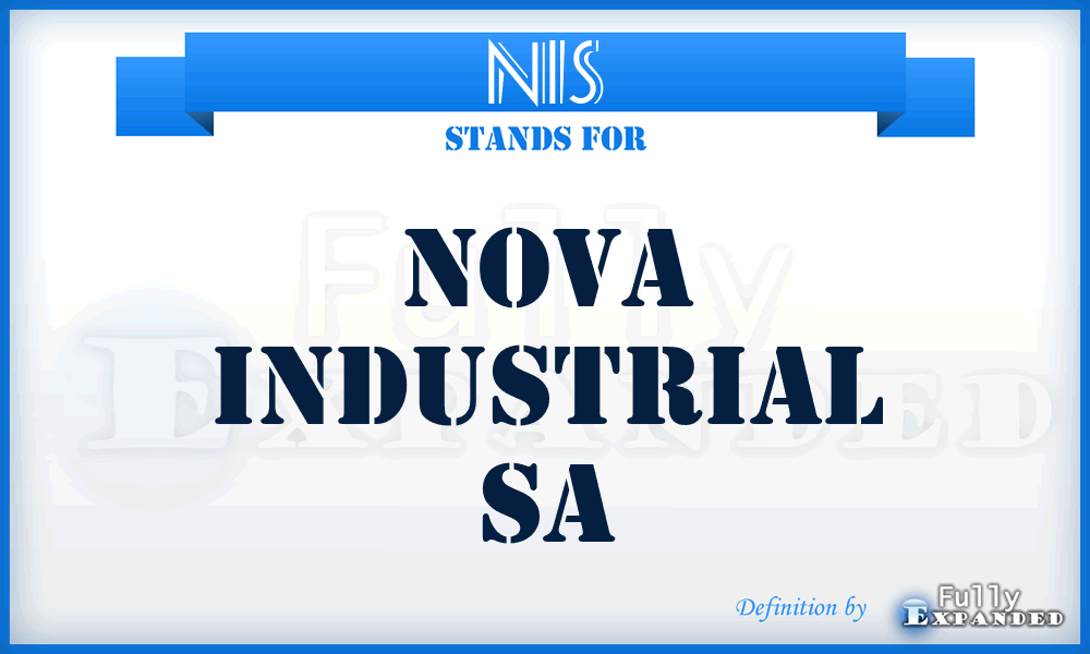 NIS - Nova Industrial Sa