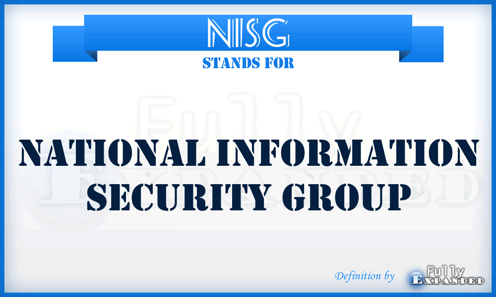NISG - National Information Security Group