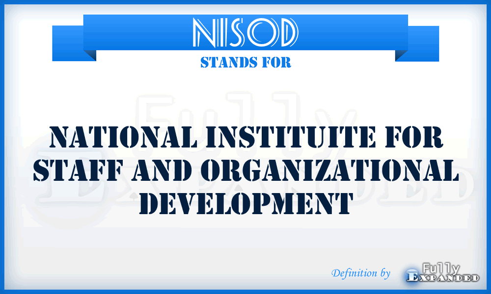 NISOD - National Instituite for Staff and Organizational Development