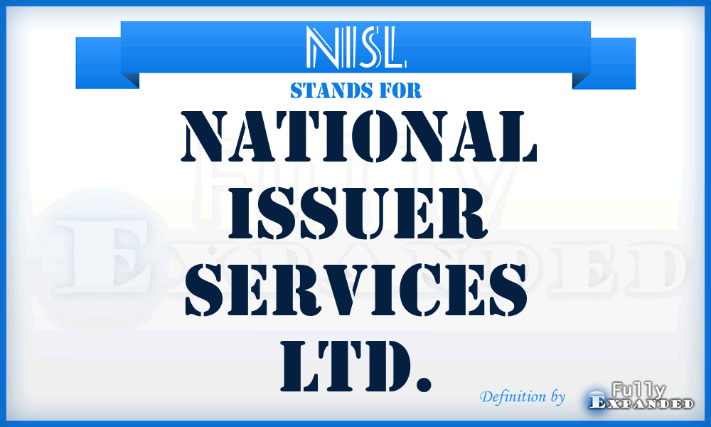 NISL - National Issuer Services Ltd.