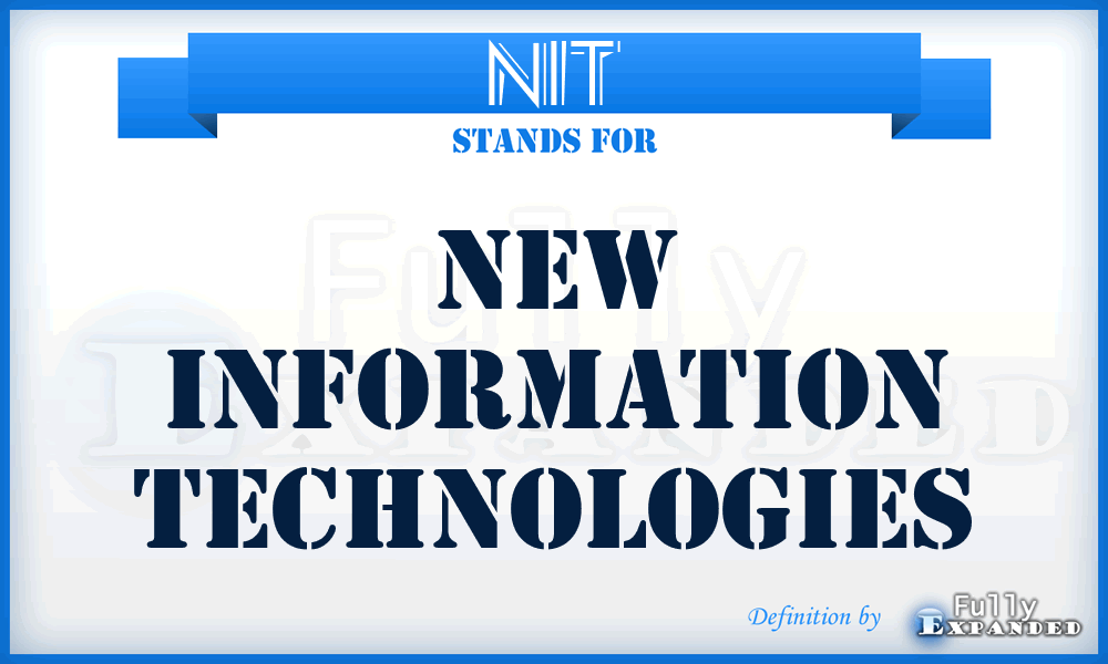 NIT - New Information Technologies