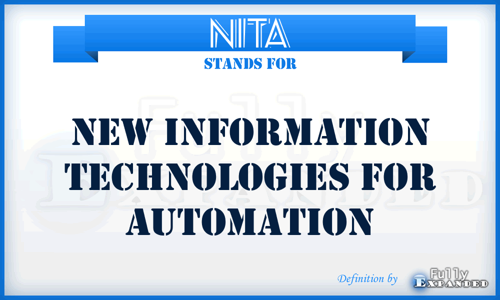 NITA - New Information Technologies For Automation