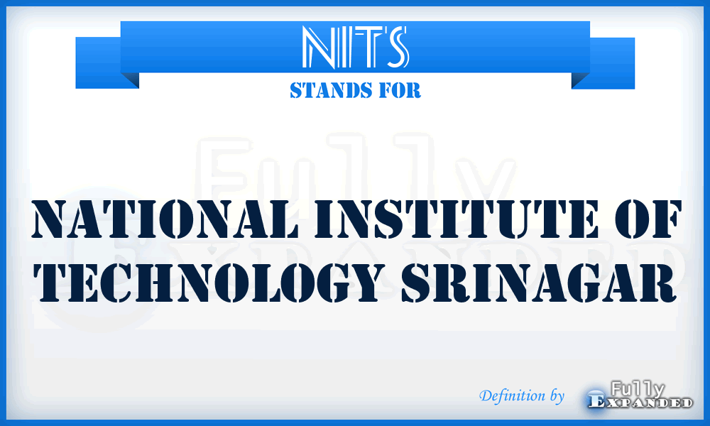 NITS - National Institute of Technology Srinagar