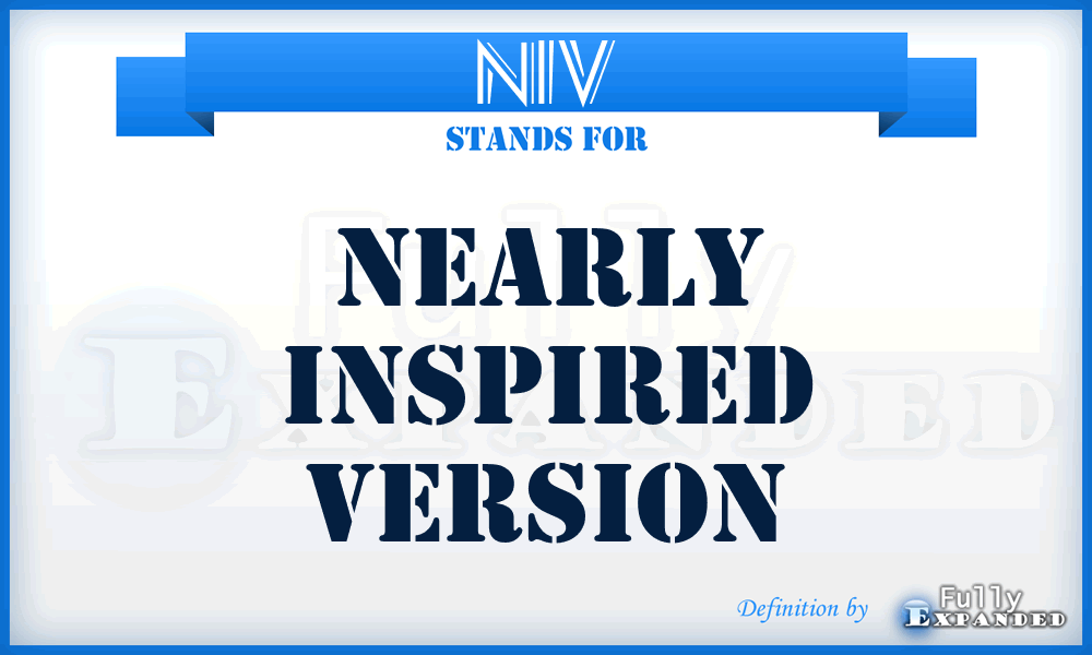 NIV - Nearly Inspired Version
