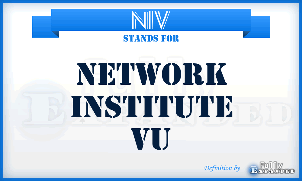 NIV - Network Institute Vu