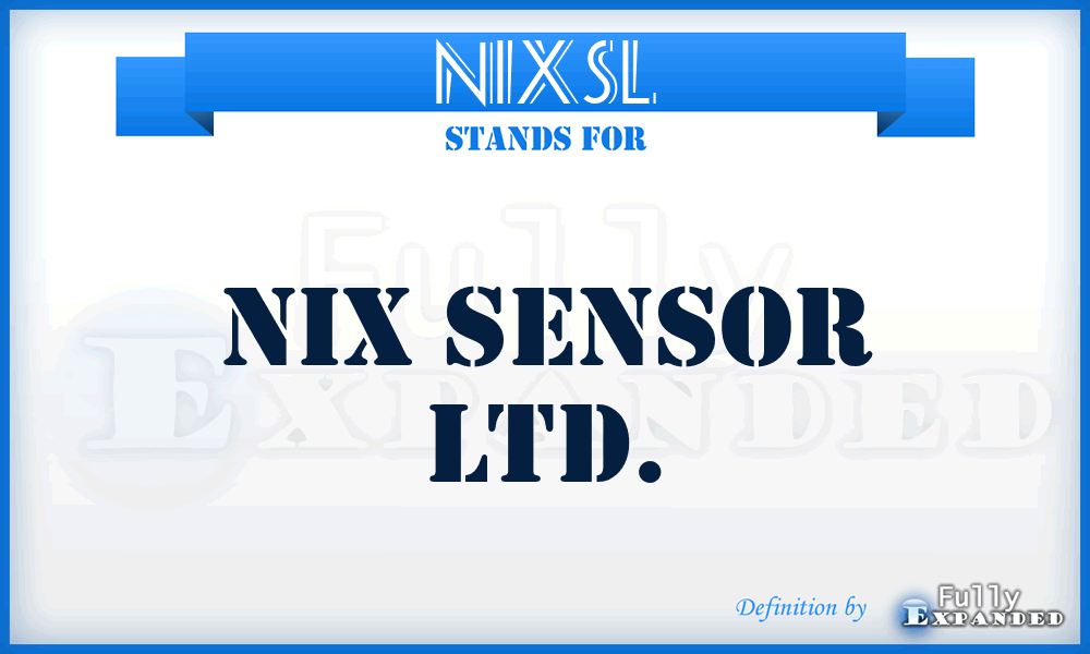 NIXSL - NIX Sensor Ltd.