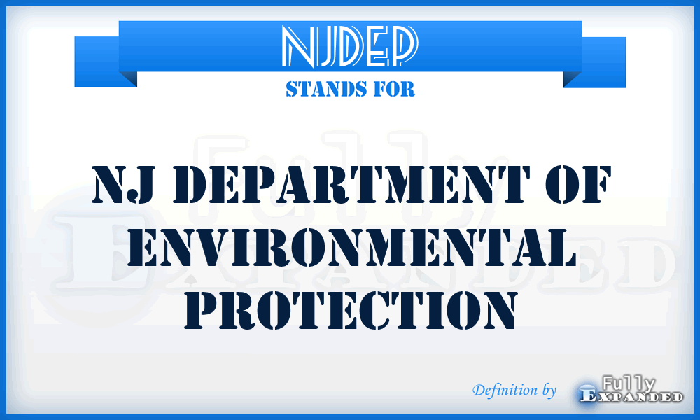 NJDEP - NJ Department of Environmental Protection