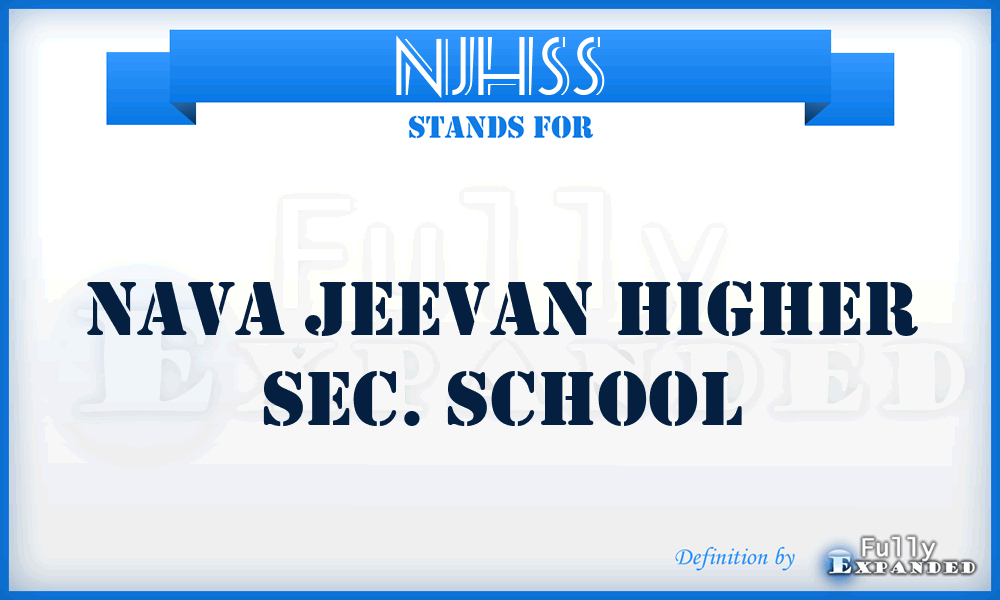NJHSS - Nava Jeevan Higher Sec. School