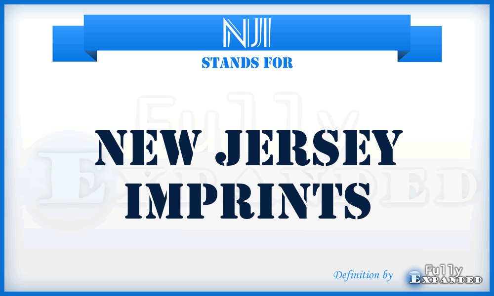 NJI - New Jersey Imprints