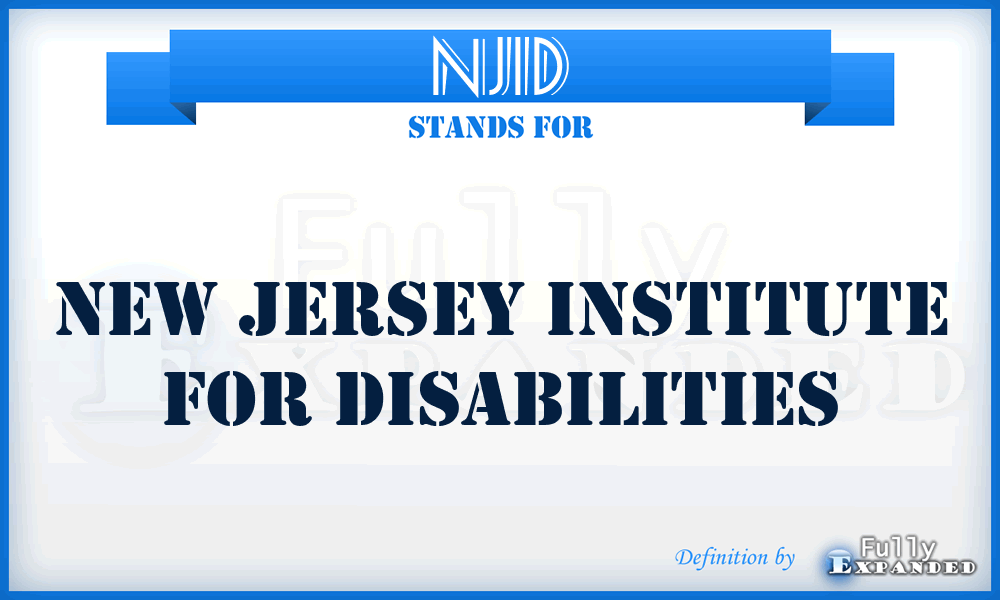 NJID - New Jersey Institute for Disabilities