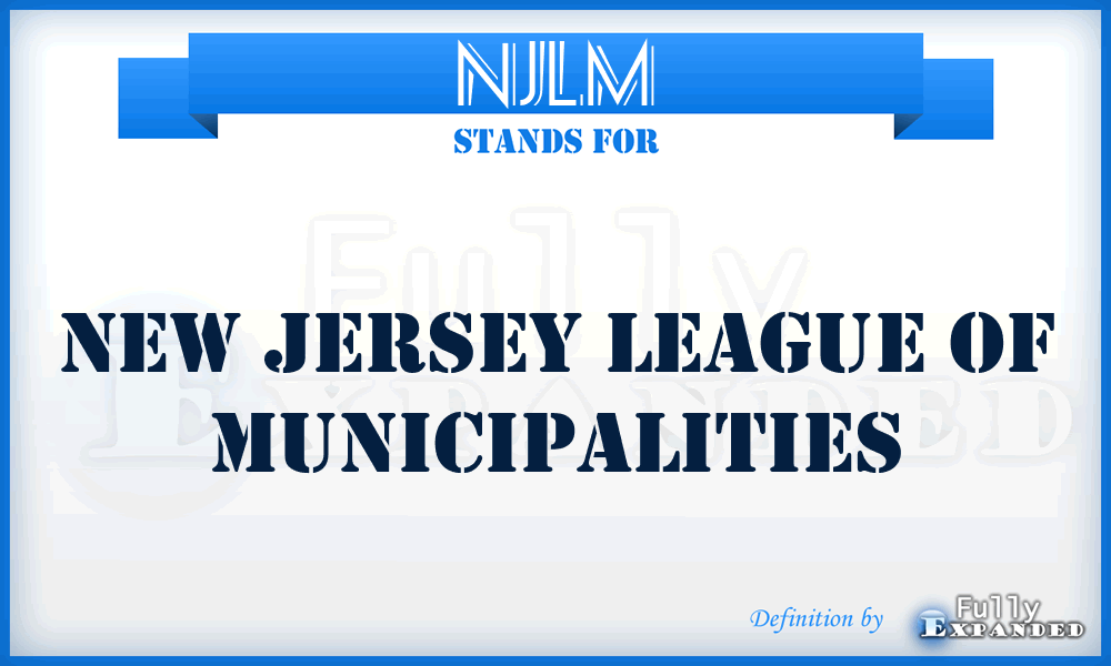NJLM - New Jersey League of Municipalities
