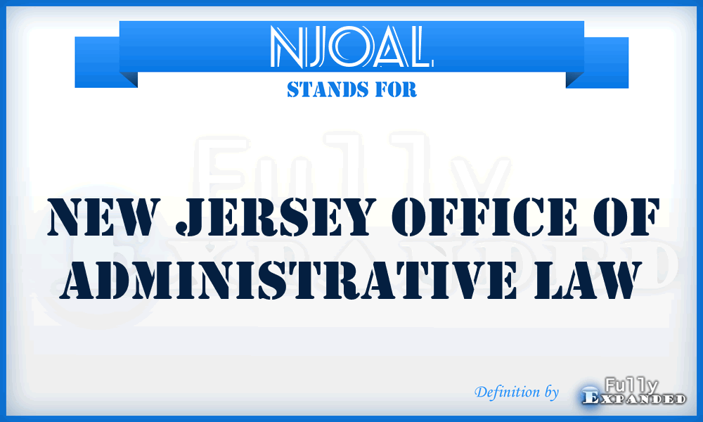NJOAL - New Jersey Office of Administrative Law