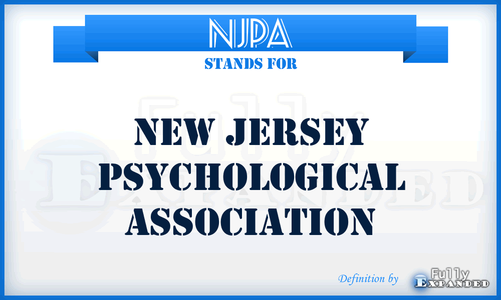 NJPA - New Jersey Psychological Association