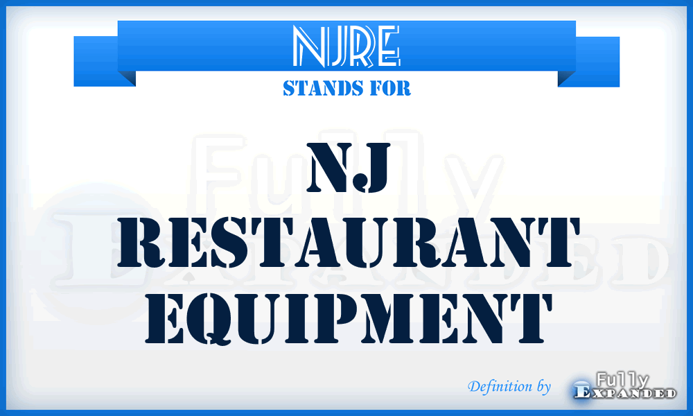 NJRE - NJ Restaurant Equipment