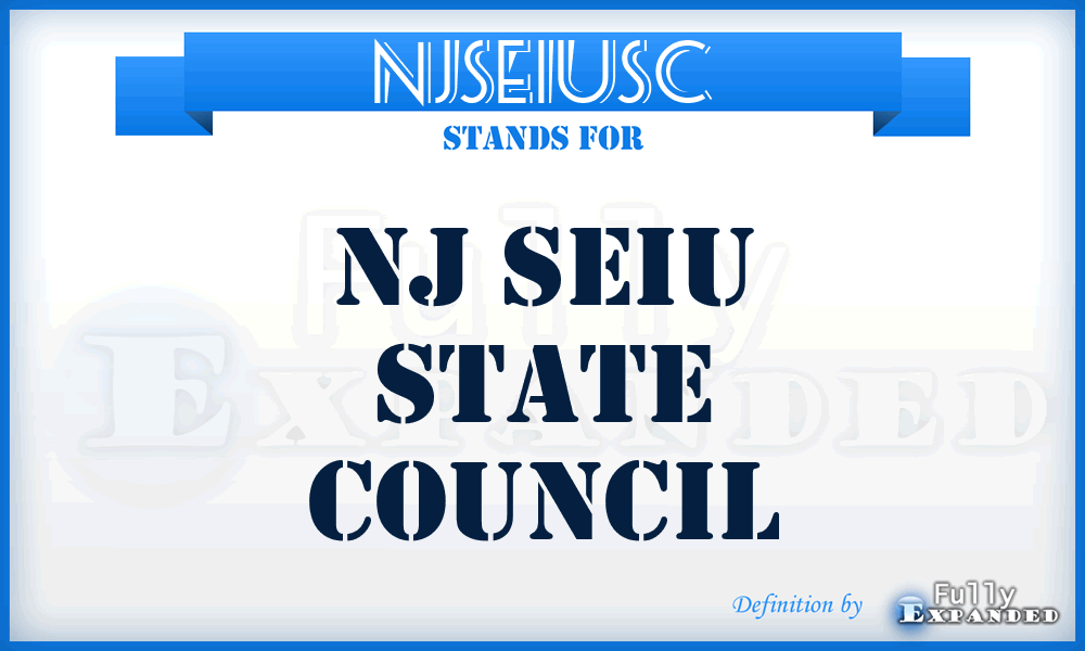 NJSEIUSC - NJ SEIU State Council