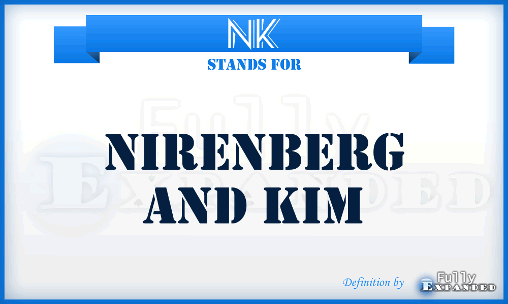 NK - Nirenberg and Kim